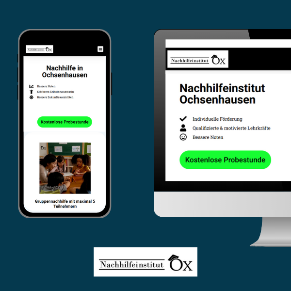 Referenz Nachhilfeinstitut Ox, Website inklusive SEO